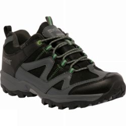 Regatta Mens Gatlin Low Shoe Black/Extreme Green